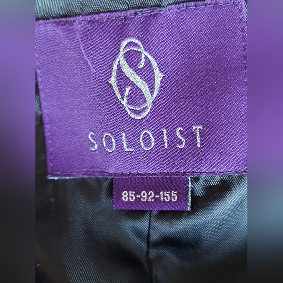 Soloist black tweed coat in size xs/small. - Picture 4 of 4